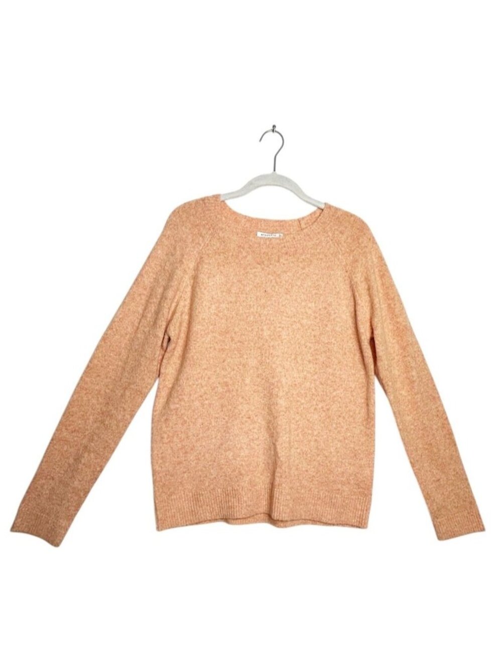 Staccato Women's Knit Crewneck Sweater in Marled Peach Orange - Sz L